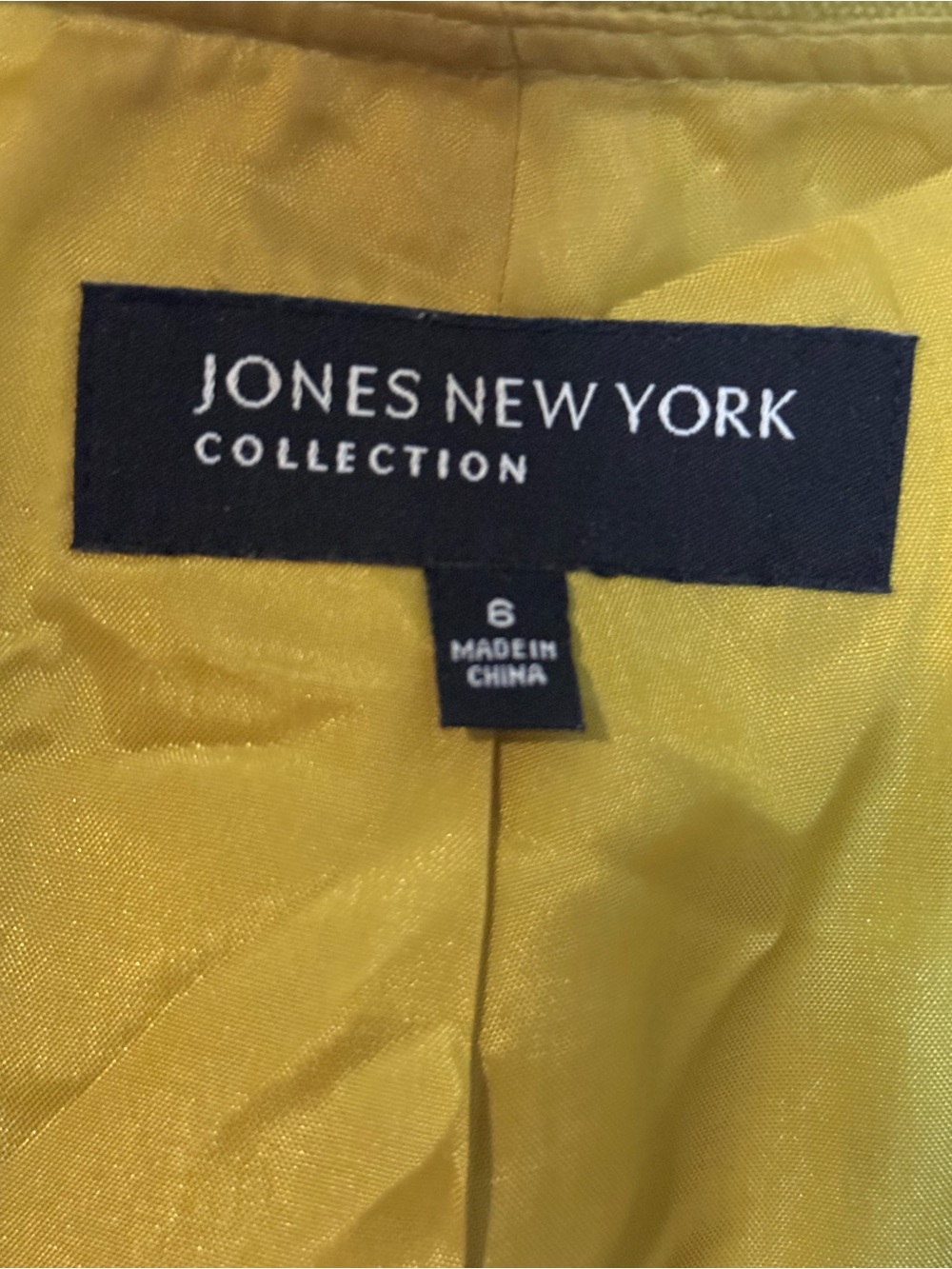 Jones New York Collection Linen Blend Jacket | Citron Chartreuse Blazer | Women - Picture 7 of 7